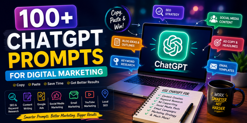 100 Plus ChatGPT Prompts for Digital Marketing