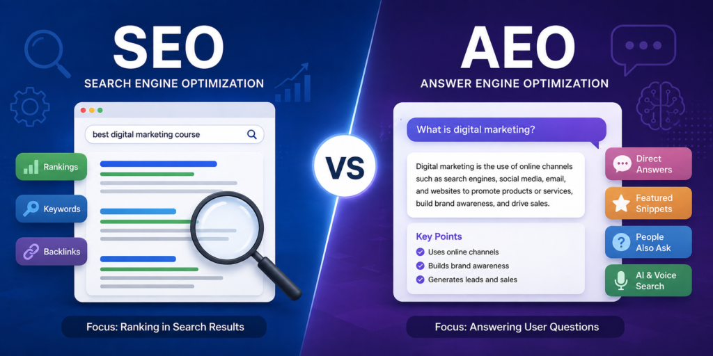 AEO vs SEO Key Differences